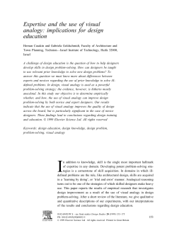 Expertise and the use of visual analogy: implications for design