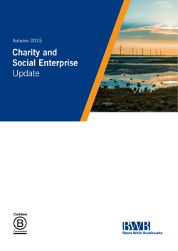 Charity and Social Enterprise Update