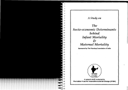 A Study on The Socio-economic Determinants behind Infant