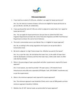FAQ-Layout Approvals 1. I have land to an extent of 2