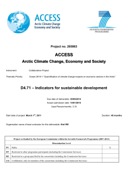 ACCESS - Arctic Climate Change, Economy and Society