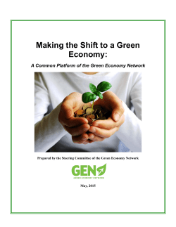 Making the Shift to a Green Economy