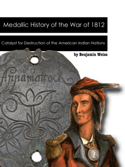 Medallic History of the War of 1812: Catalyst for