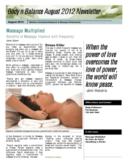2012 August Newsletter - Body~n~ Balance Home Page