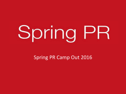 Spring PR Camp Out 2016