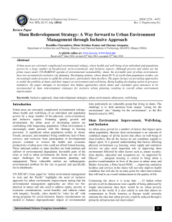 Slum Redevelopment Strategy: A Way forward to Urban