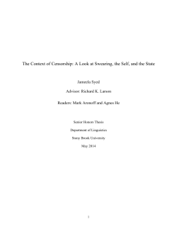 The Context of Censorship
