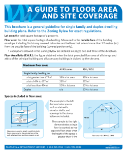 Floor Area Ratio and Site Coverage