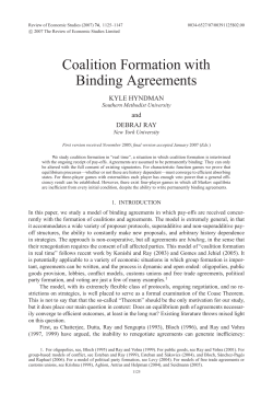 Coalition Formation with Binding Agreements