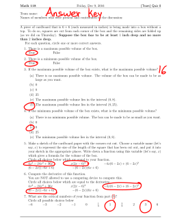 Team Quiz 8 solution