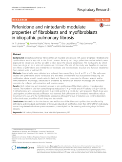 Pirfenidone and nintedanib modulate properties of fibroblasts and