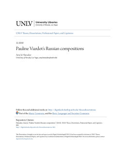 Pauline Viardot`s Russian compositions