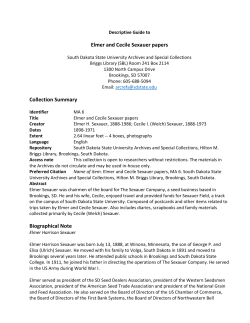 Elmer and Cecile Sexauer papers Collection Summary Biographical
