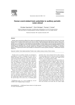 Human event-related brain potentials to auditory periodic noise stimuli