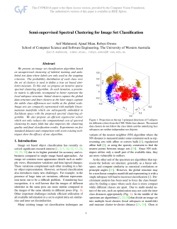 Semi-supervised Spectral Clustering for Image Set Classification