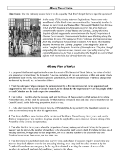 Albany Plan of Union