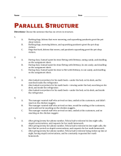 Parallel Structure