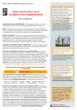 Smart meters have been installed in our neighbourhood