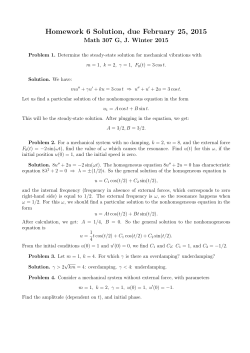 Homework 6 Solution, due February 25, 2015