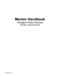 Mentor Handbook - Arlington Public Schools