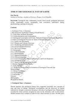 Time in the Geological Past of the Earth
