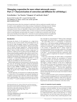 Managing Evaporation for More Robust Microscale Assays