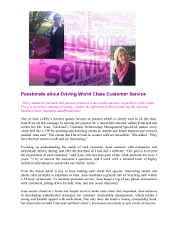 Passionate about Driving World Class Customer Service