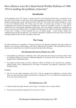 How effective were the Liberal Social Welfare Reforms of 1906