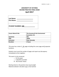 Second Practice Final - University of Victoria