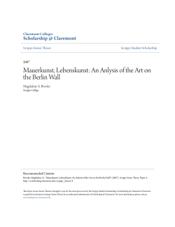 Mauerkunst, Lebenskunst: An Anlysis of the Art on the Berlin Wall