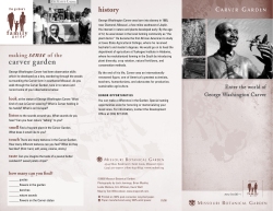 Carver Garden Brochure - Missouri Botanical Garden