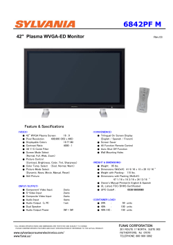 6842PF M 42" Plasma WVGA