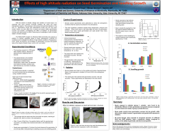 Effects of high altitude radiation on Seed Germination and Seedling