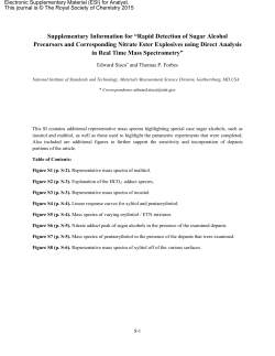 Supplementary Information for &ldquo;Rapid Detection of Sugar Alcohol