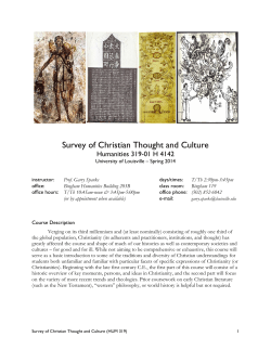 Survey of Christian Thought and Culture