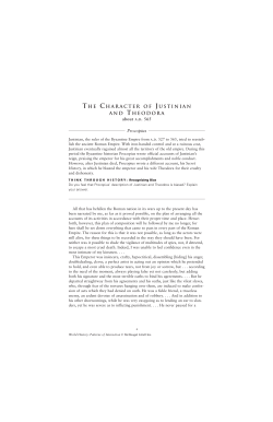 The Character of Justinian and Theodora