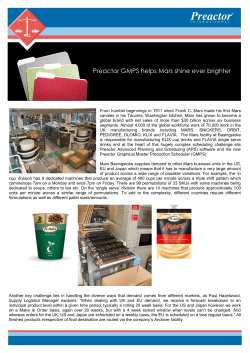 Preactor GMPS helps Mars shine ever brighter