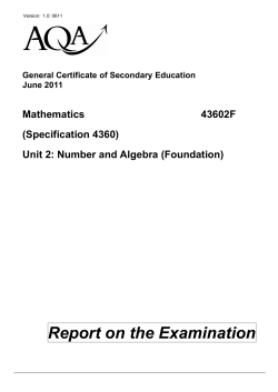 Number and Algebra (Foundation)