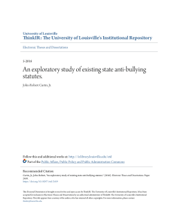 An exploratory study of existing state anti-bullying statutes.