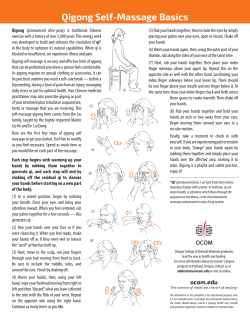 Qigong Self-Massage Basics - Oregon College of Oriental Medicine