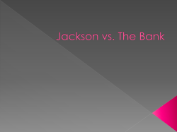 Jackson vs. The Bank