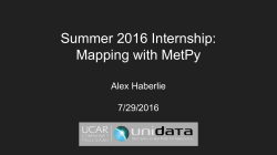 Summer 2016 Internship: Mapping with MetPy