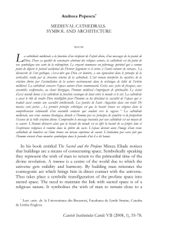 Andreea Popescu* MEDIEVAL CATHEDRALS. SYMBOL AND