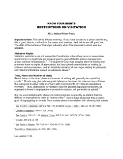 know your rights: visits