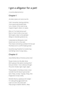 I got an alligator for a pet