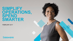 SIMPLIFY OPERATIONS, SPEND SMARTER - Investors