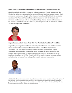 Liberty Union - Vermont Secretary of State