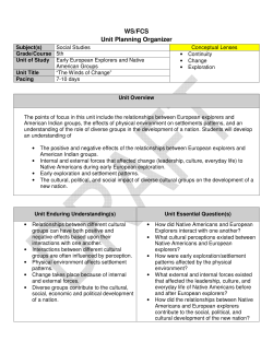 Unit 1 - Early European Explorers and Native American Groups