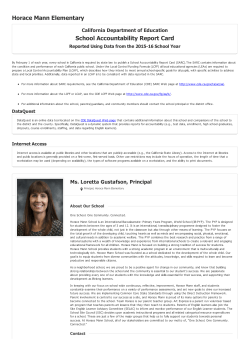 SARC Report for Horace Mann Elementary