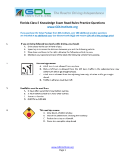 Florida Class E Knowledge Exam Road Rules Practice